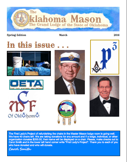 The Oklahoma Mason Magazine – Spring 2016 – Grand Lodge Electronic Edition