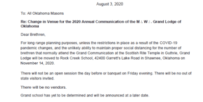 2020 Annual Communication