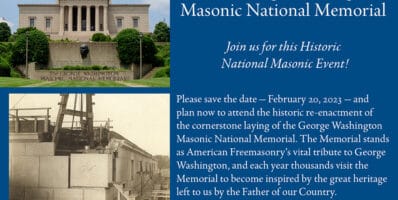 2023 George Washington Memorial Cornerstone